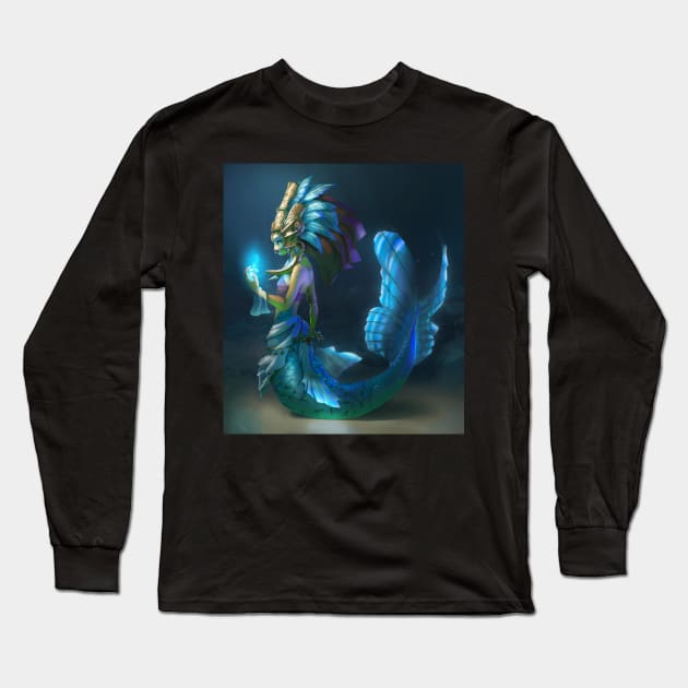 Mermaid Queen Collection Long Sleeve T-Shirt by Beckley Art